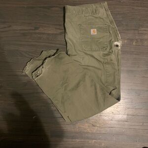 Carhartt Green Cargo Pants Durable Cotton